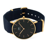 Buy Shop Daniel Wellington Classic Bayswater Black Dial Black NATO Strap Watch For Women - DW00100281 USA Online