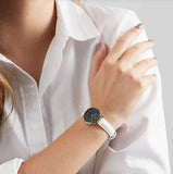 Buy Shop Daniel Wellington Classic Petite Bondi Black Dial White Leather Strap Watch for Women - DW00100286 USA Online