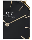 Buy Shop Daniel Wellington Classic Petite Black Dial Gold Mesh Bracelet Watch For Women - DW00100347 USA Online