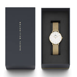 Buy Shop Daniel Wellington Classic Petite White Dial Gold Mesh Bracelet Watch For Women - DW00100348 USA Online