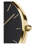 Buy Shop Daniel Wellington Classic Petite Evergold Black Dial Gold Mesh Bracelet Watch For Women - DW00100349 USA Online