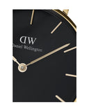 Buy Shop Daniel Wellington Classic Petite Evergold Black Dial Gold Mesh Bracelet Watch For Women - DW00100349 USA Online