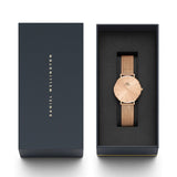 Buy Shop Daniel Wellington Petite Rose Gold Dial Rose Gold Mesh Bracelet Watch For Women - DW00100470 USA Online