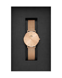 Buy Shop Daniel Wellington Petite Rose Gold Dial Rose Gold Mesh Bracelet Watch For Women - DW00100471 USA Online