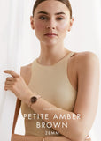 Buy Shop Daniel Wellington Petite Amber Brown Dial Gold Mesh Strap Watch For Women - DW00100476 USA Online