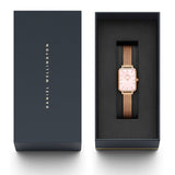 Buy Shop Daniel Wellington Quadro Pressed Melrose Pink Dial Pink Mesh Bracelet Watch For Women - DW00100510 USA Online
