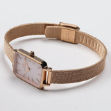 Buy Shop Daniel Wellington Quadro Pressed Melrose Pink Dial Pink Mesh Bracelet Watch For Women - DW00100510 USA Online