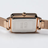 Buy Shop Daniel Wellington Quadro Pressed Melrose Pink Dial Pink Mesh Bracelet Watch For Women - DW00100510 USA Online