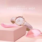 Buy Shop Daniel Wellington Petite Rouge Pink Dial Pink Leather Strap Watch For Women - DW00100511 USA Online