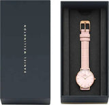 Buy Shop Daniel Wellington Petite Rouge Pink Dial Pink Leather Strap Watch For Women - DW00100511 USA Online
