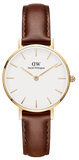 Buy Shop Daniel Wellington Classic Petite St Mawes White Dial Brown Leather Strap Watch For Women - DW00100231 USA Online