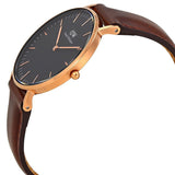 Buy Shop Daniel Wellington Classic Bristol Black Dial Brown Leather Strap Watch for Men - DW00100137 USA Online