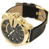 Buy Shop Diesel Mega Chief Chronograph Black Dial Black Leather Strap Watch For Men - DZ4344 USA Online