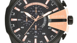 Buy Shop Diesel Mega Chief Chronograph Black Dial Black Steel Strap Watch For Men - DZ4309 USA Online