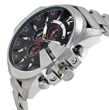 Buy Shop Diesel Mega Chief Chronograph Black Dial Silver Steel Strap Watch For Men - DZ4308 USA Online