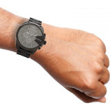 Buy Shop Diesel Mega Chief Chronograph Black Dial Black Steel Strap Watch For Men - DZ4355 USA Online