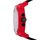 Buy Shop Diesel Mega Chief Chronograph Black Dial Red Rubber Strap Watch For Men - DZ4526 USA Online