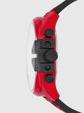 Buy Shop Diesel Mega Chief Chronograph Black Dial Red Rubber Strap Watch For Men - DZ4526 USA Online