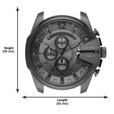 Buy Shop Diesel Mega Chief Chronograph Black Dial Black Mesh Strap Watch For Men - DZ4527 USA Online