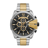 Buy Shop Diesel Mega Chief Chronograph Black Dial Two Tone Steel Strap Watch For Men - DZ4581 USA Online