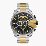 Buy Shop Diesel Mega Chief Chronograph Black Dial Two Tone Steel Strap Watch For Men - DZ4581 USA Online