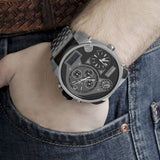 Buy Shop Diesel Mr Daddy 1.0 Black Dial Stainless Steel Stainless Watch For Men - DZ7221 USA Online