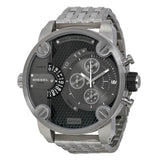 Buy Shop Diesel Little Daddy Chronograph Black Dial Silver Steel Strap Watch For Men - DZ7259 USA Online