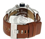 Buy Shop Diesel SBA Dual Time Black Dial Brown Leather Strap Watch For Men - DZ7264 USA Online