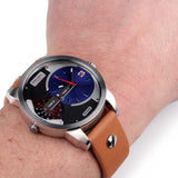 Buy Shop Diesel Mini Daddy Blue & Black Dial Brown Leather Strap Watch For Men - DZ7308 USA Online