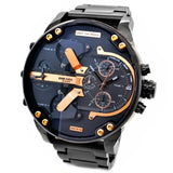 Buy Shop Diesel Big Daddy Chronograph Black Dial Black Steel Strap Watch For Men - DZ7312 USA Online