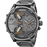 Diesel Mr Daddy 2.0 Chronograph Grey Dial Grey Steel Strap Watch For Men - DZ7315