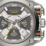 Buy Shop Diesel BAMF Chronograph Beige Dial Brown Leather Strap Watch For Men - DZ7343 USA Online