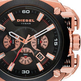 Buy Shop Diesel BAMF Chronograph Black Dial Black Leather Strap Watch For Men - DZ7346 USA Online