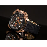 Buy Shop Diesel BAMF Chronograph Black Dial Black Leather Strap Watch For Men - DZ7346 USA Online