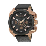 Buy Shop Diesel BAMF Chronograph Black Dial Black Leather Strap Watch For Men - DZ7346 USA Online