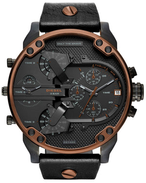 Buy Shop Diesel Mr Daddy 2.0 Chronograph Black Dial Black Steel Strap Watch For Men - DZ7400 USA Online