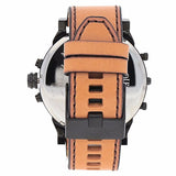 Diesel Mr. Daddy 2.0 Chronograph Grey Dial Brown Leather Strap Watch For Men - DZ7406