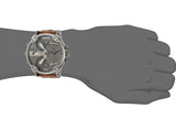 Buy Shop Diesel Mr Daddy Chronograph Grey Dial Brown Leather Strap Watch For Men - DZ7413 USA Online