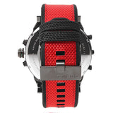 Diesel Mr Daddy 2.0 Chronograph Grey Dial Red Rubber Strap Watch For Men - DZ7423