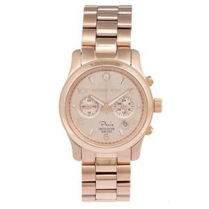 Buy Shop Michael Kors Paris Limited Edition Rose Gold Dial Steel Strap Watch for Women - MK5716 USA Online