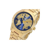 Buy Shop Michael Kors Layton Pave Blue Dial Gold Steel Strap Watch for Women - MK6243 USA Online