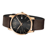Buy Shop Calvin Klein City Chronograph Brown Dial Brown Leather Strap Watch for Men - K2G2G6G3 USA Online