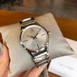 Buy Shop Calvin Klein Stately Silver Dial Silver Steel Strap Watch for Women - K3G23128 USA Online