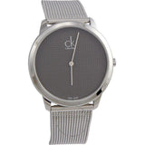 Buy Shop Calvin Klein Minimalist Black Dial Silver Mesh Bracelet Watch for Men - K3M2112X USA Online
