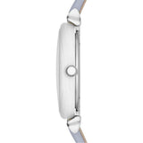 Buy Shop Emporio Armani Gianni T-Bar Mother Of Pearl White Dial Grey Leather Strap Watch For Women - AR11039 USA Online