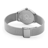 Buy Shop Calvin Klein Minimal Grey Dial Silver Mesh Bracelet Watch for Men - K3M51154 USA Online