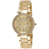 Buy Shop Michael Kors Parker Gold DIal Gold Steel Strap Watch for Women - MK5842 USA Online