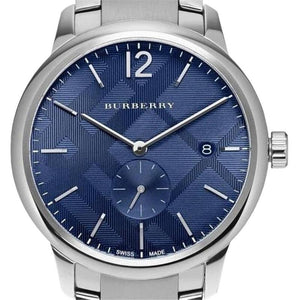 Buy Shop Burberry The Classic Blue Dial Silver Steel Strap Watch for Men - BU10007 USA Online