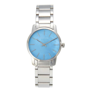 Buy Shop Calvin Klein City Mother of Pearl Blue Dial Silver Steel Strap Watch for Women - K2G2314X USA Online