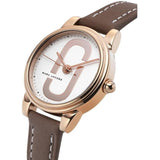 Buy Shop Marc Jacobs Corie White Dial Brown Leather Strap Watch for Women - MJ1581 USA Online